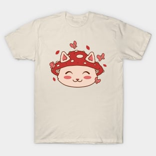 Cute Mushroom Cat T-Shirt